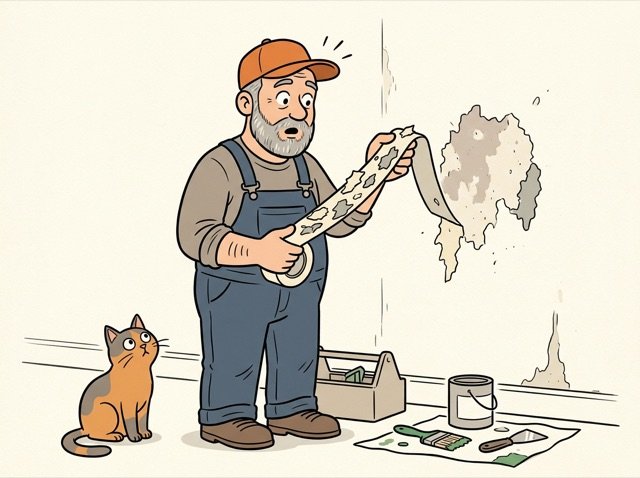 Cartoon zum Thema Untergründe prüfen